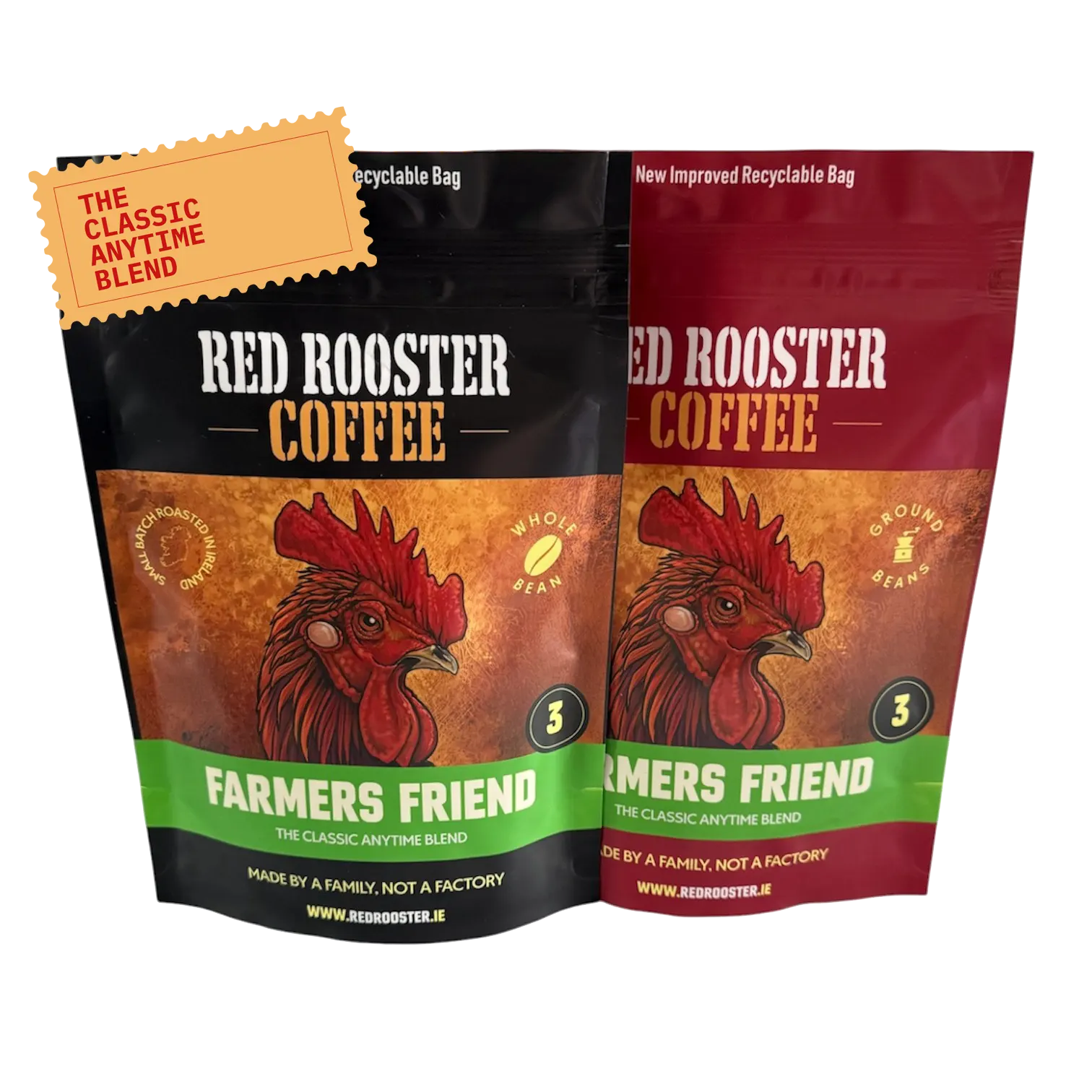 Red Rooster Farmers Friend coffee bags